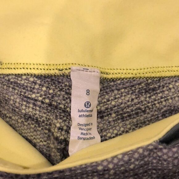 Lululemon Grey & Yellow Tweed Cropped Leggings - Picture 3 of 7